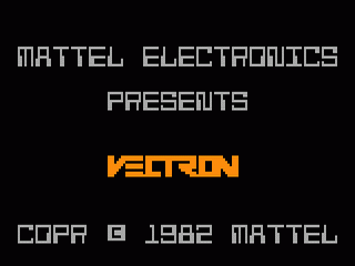 Vectron title screen for Intellivision